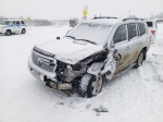 Два автомобиля «Land Cruiser» столкнулись в Охинском районе в районе Озерного