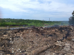 В Охе сгорело бывшее станционное здание